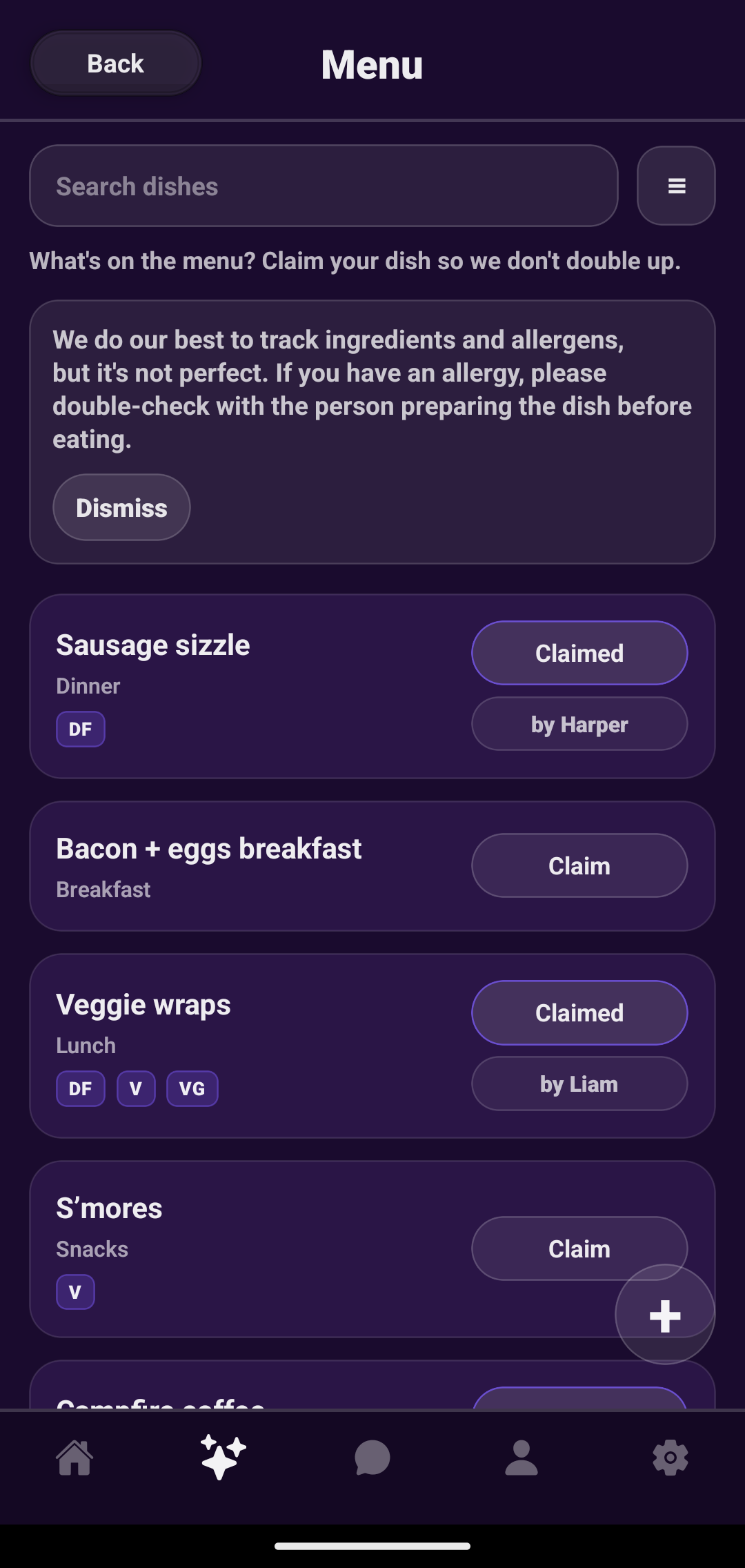 Huddle - Menu Planning